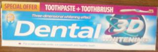 Zubní pasta + kartáček Dental 100ml - 3D whitening